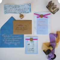 Calligraphy invitation suite by Perfect Fête Design